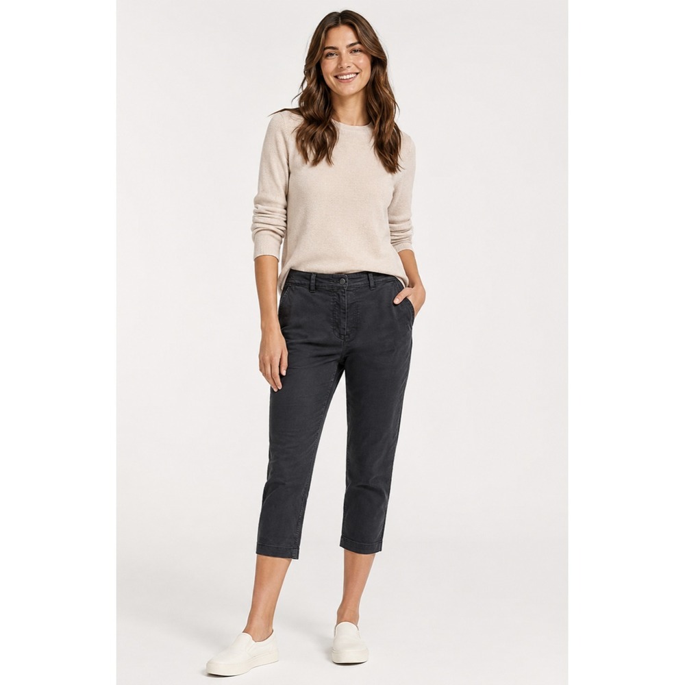 Everlane Slim Leg Crop Jeans Womens 10 Washed Black‎ Cotton High Waist